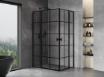 Mexen Mist L Duo du&scaron;inurk kergliigendiga 120 x 90 cm, must ruudustik, must - 8A4L-120L-090P-70-77