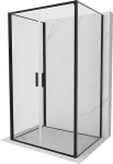 Mexen Exo-3S 3-seinaline p&ouml;&ouml;rduksega du&scaron;ikabiin 100 x 120 cm, l&auml;bipaistev, must - 814-100-120-70-00-3S