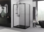 Mexen Exo hinged du&scaron;ikabiin 100 x 75 cm, l&auml;bipaistev, must - 8182-100-075-70-00
