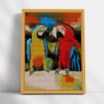 Teemantmosaiigi komplekt 30x40 cm. "Ara Parrots"
