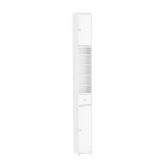 SoBuy Vannitoakapp BZR34-II-W Valge 20x180x20cm MDF Reguleeritavad riiulid sahtel