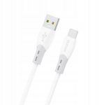 Dudao L25st Usb-a - Usb-c 5a silikoonkaabel, 1m, valge
