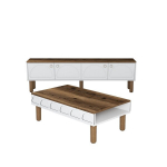 - White elutoa m&ouml;&ouml;blikomplekt Hanah Home Bohem 854, valge / pruun