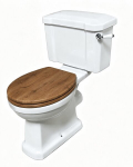 Kompaktne RETRO Windsor WC-pott 78&times;48&times;86,5 cm + DUROPLAST &bdquo;Puidumotiiviga&rdquo; Soft Close istmekate