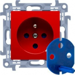 &Uuml;ks andmepesa 16a 250v punane Ip20
