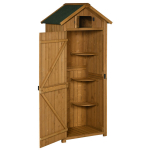 Puidust aiamaja, 77x54x179 cm, riiulitega, 1 tk