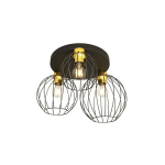 Emibig laelamp Nest 3Prem BL Gold, must/kuldne