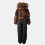 Huppa Laste talvekombe WILLE, neon orange pattern/ dark gray, 98