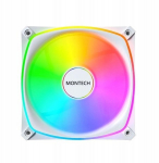 Montech Arvutikorpus Ventilaator AX120 PRO WHITE, 120mm, 12V, 1.85mmH2O, 1600RPM, 25.4dBA, 3-pin + 4-pin, valge