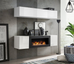 Sektsioon ASM Fly N1 biokaminaga, valge