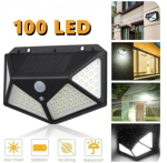 P&auml;ikesepaneeli ja liikumisanduriga 100 LED-iga lamp