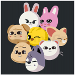 Maalimiskomplekt numbrite j&auml;rgi Stray Kids SKZOO 30x30