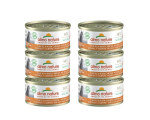Almo Nature HFC Natural, kassidele, kana ja juustuga, 6x70g.