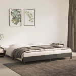vidaXL voodiraam, tumehall, 200x200 cm, samet