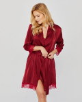 Naiste hommikumantel Mona Satin (burgundy)
