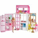 Barbie 2 korrust koos nukuga t&auml;ielikult m&ouml;bleeritud
