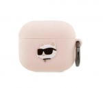 Karl Lagerfeld KLA3RUNCHP AirPods 3 kate roosa/roosa Silikoonist Choupette Pea 3D
