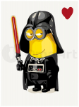 Maalimiskomplekt numbrite j&auml;rg, Minion Darth Vader 15 x 20
