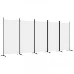 vidaXL 5 paneeliga sirm, valge, 433x180 cm, kangas