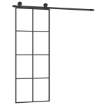 vidaXL liuguks koos tarvikutega, 76 x 205 cm, ESG-klaas ja alumiinium