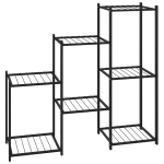 vidaXL lillealus, 83 x 25 x 80 cm, must, raud