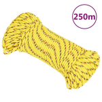 vidaXL paadik&ouml;is, kollane, 5 mm, 250 m, pol&uuml;prop&uuml;leen