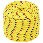 vidaXL paadik&ouml;is, kollane, 12 mm, 25 m, pol&uuml;prop&uuml;leen