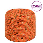 vidaXL paadik&ouml;is, oranž, 8 mm, 250 m, pol&uuml;prop&uuml;leen