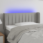 vidaXL LED-voodipeats, helehall, 103x16x78/88 cm, kangas