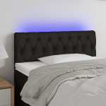 vidaXL LED-voodipeats, must, 90x7x78/88 cm, kangas