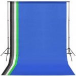 vidaXL fotostuudio komplekt valgustuse, taustapildi ja reflektoriga
