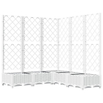 vidaXL v&otilde;rega taimekast, valge, 120 x 120 x 121,5 cm PP