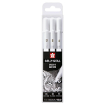 Geelpliiatsite komplekt Sakura Gelly Roll Basic, 3 tk, valge