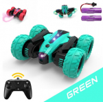 RC trikiauto muusika, LED-tulede ja suitsuefektiga Tumbling Stunt Car