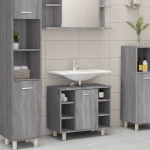 vidaXL vannitoakapp, hall Sonoma tamm, 60 x 32 x 53,5 cm, tehispuit