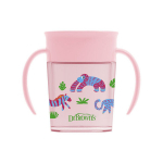 Dr. Brown's 360 Tumbler Without Spout Pink With Handles 200ml