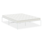 vidaXL metallist voodiraam, valge, 140x190 cm