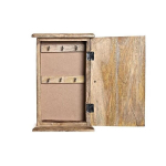 Key cabinet - 18 x 7.5 x 28 cm - Mango wood - Dark brown - Compact