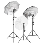 vidaXL fotostuudio komplekt valgustuse, taustapildi ja reflektoriga