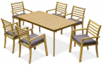 V&auml;lim&ouml;&ouml;blikomplekt Focus Garden Hagen Dining 6+1, pruun/hall