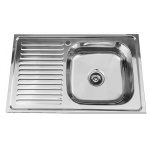 Roostevabast terasest valamu D8050AF vasak, suletava sifooniga