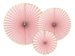 Paberist dekoratiivsed rosetid Yummy, roosa, 1 pakk/3 tk