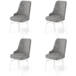 4 tooli komplekt Asir Pare, hall/valge
