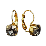 H&otilde;bedased k&otilde;rvar&otilde;ngad "Glory (Black Patina)" Swarovski kristallidega DS03A234