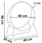 K&uuml;ttepuude alus, must metall, loft stiilis, 60x66x20 cm