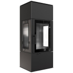 Valmiskamin THOR 8 kW must Thermotec kolme klaasiga terasest