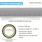 Painduv m&uuml;rav&auml;hendav voolik 3/4/5/6 - 1,2m pikk, isoleeritud summuti.