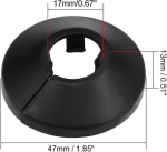 16 mm toru kaane kaunistus Pp radiaator escutcheon veetoru seinakate must 8 tk