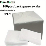100-Tk Pak Pure Puuvill Marli Padjad 10x10cm