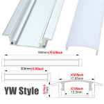 10tk 30CM 50CM Alumiiniumkanaliga LED Riba Valgus， Hoidja Kate Paigaldusklambrid S&uuml;steemile， LED Riba Valgusriba Kapp Lamp Auto Valgus - U/V/YW-Stiil (ilma Valgus Ribata), 10 vnt.-30 cm (YW stiliaus)